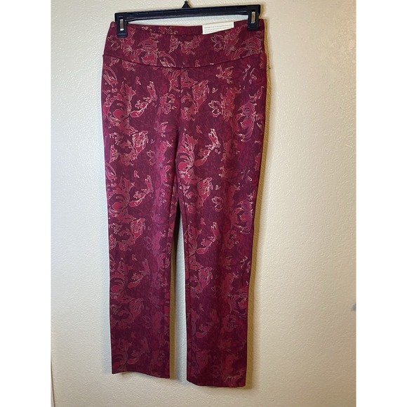 Soft Surroundings Pants - Soft‎ Surroundings PS Floral Thick Leggings Red Petite Small Pant